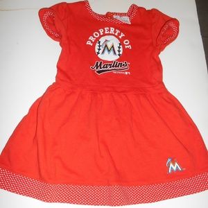 Miami Marlins Little Girls Dress 4T MLB FL